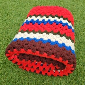 Colorful Striped Crochet Blanket